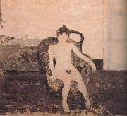 Edouard Vuillard In the armchair naked female Sweden oil painting artist